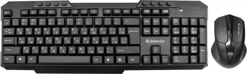 Комплект (клавиатура+мышь) Defender Jakarta C-805 RU, черный (45805)
