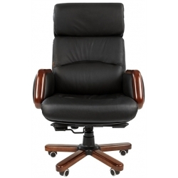 Офисное кресло Chairman 417 черная кожа