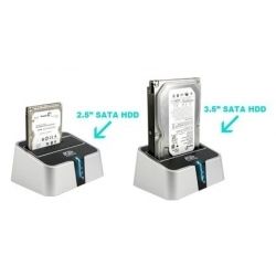 Док-станция для HDD AgeStar 3UBT2 SATA пластик серебристый  