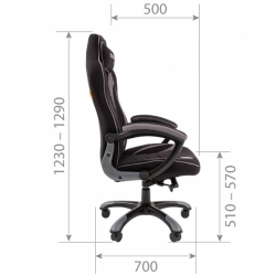 Офисное кресло Chairman game 28 черный/серый