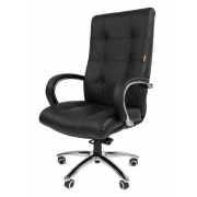 Офисное кресло Chairman 424 черная кожа