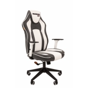 Офисное кресло Chairman game 23 экопремиум серый/белый