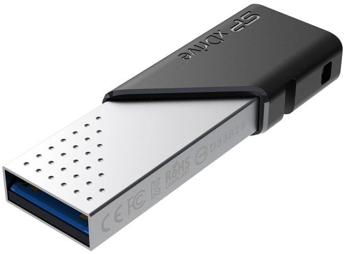 Флеш накопитель 64Gb Silicon Power xDrive Z50, USB 3.1/Lightning, Серебро