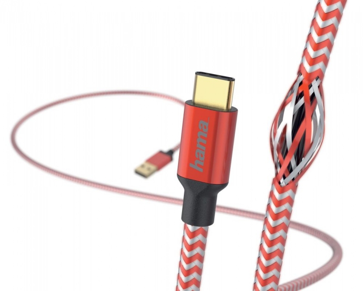 Кабель Hama 00178296 USB Type-C (m) USB A (m) 1.5м красный