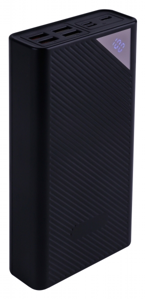 Мобильный аккумулятор Digma DGP-30000-4U Li-Pol 30000mAh 3A черный 2xUSB