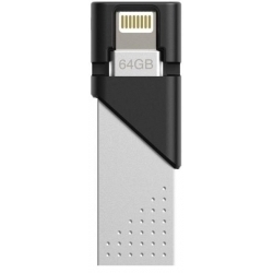 Флеш накопитель 64Gb Silicon Power xDrive Z50, USB 3.1/Lightning, Серебро