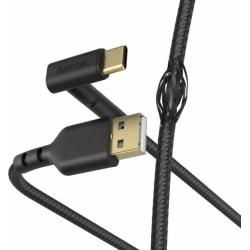 Кабель Hama 00187213 USB Type-C (m) угловой USB 2.0 (m) 1.5м черный