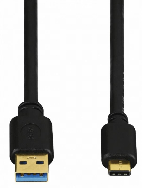 Кабель Hama 00135736 USB Type-C (m) USB 3.1 A(m) 1.8м черный
