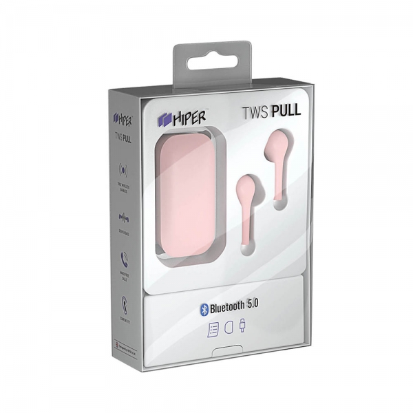 Наушники HIPER TWS PULL, розовые (HTW-MX3)