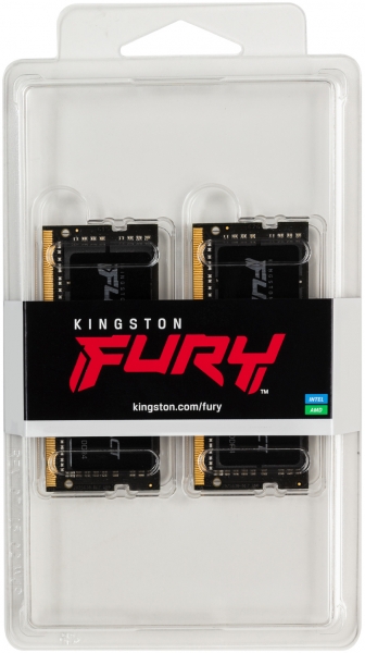 Оперативная память SO-DIMM Kingston FURY Impact Black DDR4 64Gb (2x32Gb) 2666MHz (KF426S16IBK2/64)