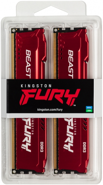 Оперативная память Kingston FURY Beast Red DDR3 8Gb KIT 2x4Gb 1600MHz (KF316C10BRK2/8)