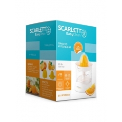 Соковыжималка цитрусовая Scarlett SC-JE50C02 25Вт белый/желтый