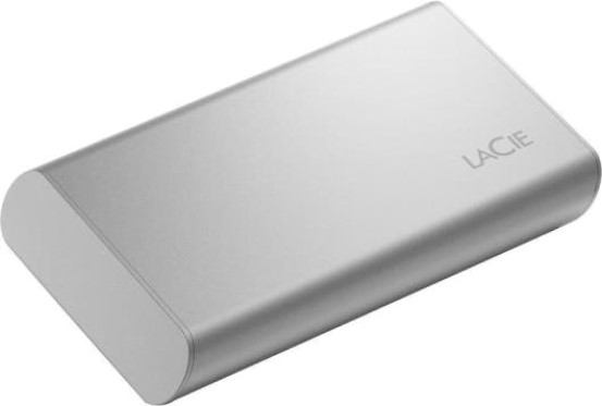 SSD жесткий диск LACIE USB-C 500GB EXT. STKS500400, серебритсый 