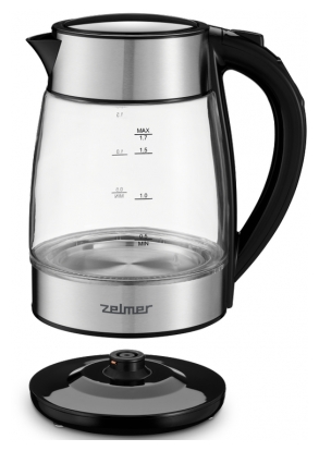 Чайник ZELMER ZCK8026, серебристый/черный