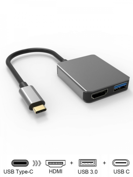 Кабель VCOM USB3.1 CM-HDMI CU454, черный 