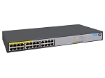 HPE  1420 24G PoE+ (124W) Switch (12 ports 10/100/1000 + 12 ports 10/100/1000 PoE+, unmanaged, fanless, 19