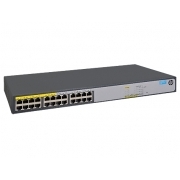 HPE  1420 24G PoE+ (124W) Switch (12 ports 10/100/1000 + 12 ports 10/100/1000 PoE+, unmanaged, fanless, 19")