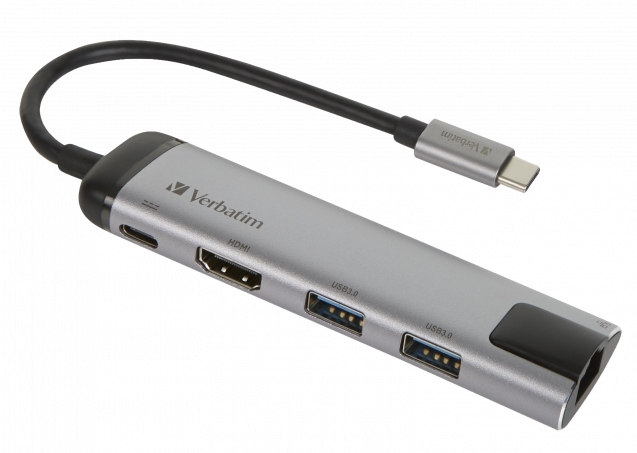 Verbatim USB-C multiport hub USB 3.1 GEN 1 / USB 3.0 x 2 / HDMI / RJ45