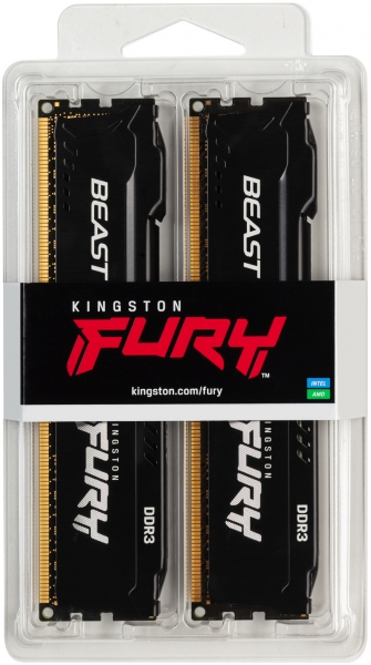 Оперативная память Kingston FURY Beast Black DDR3 8Gb KIT 2x4Gb 1866MHz (KF318C10BBK2/8)