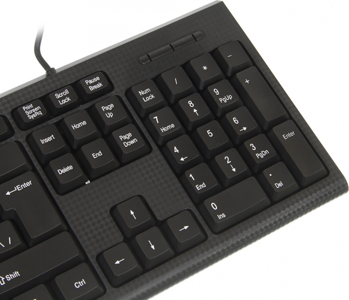 Комплект (клавиатура+мышь) Oklick 621M IRU, USB, проводной, черный