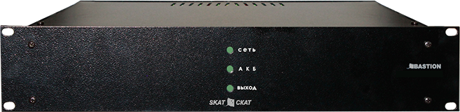 SKAT-1200I7 RACK power supply 12V, 5A, height 2U for 2 batteries 7-17 Ah. SS TR PB
