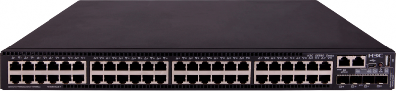 H3C S5560X-54C-EI L3 Ethernet Switch with 48*10/100/1000BASE-T Ports,4*10G/1G BASE-X SFP+ Ports and 1*Slot,Without Power Supplies