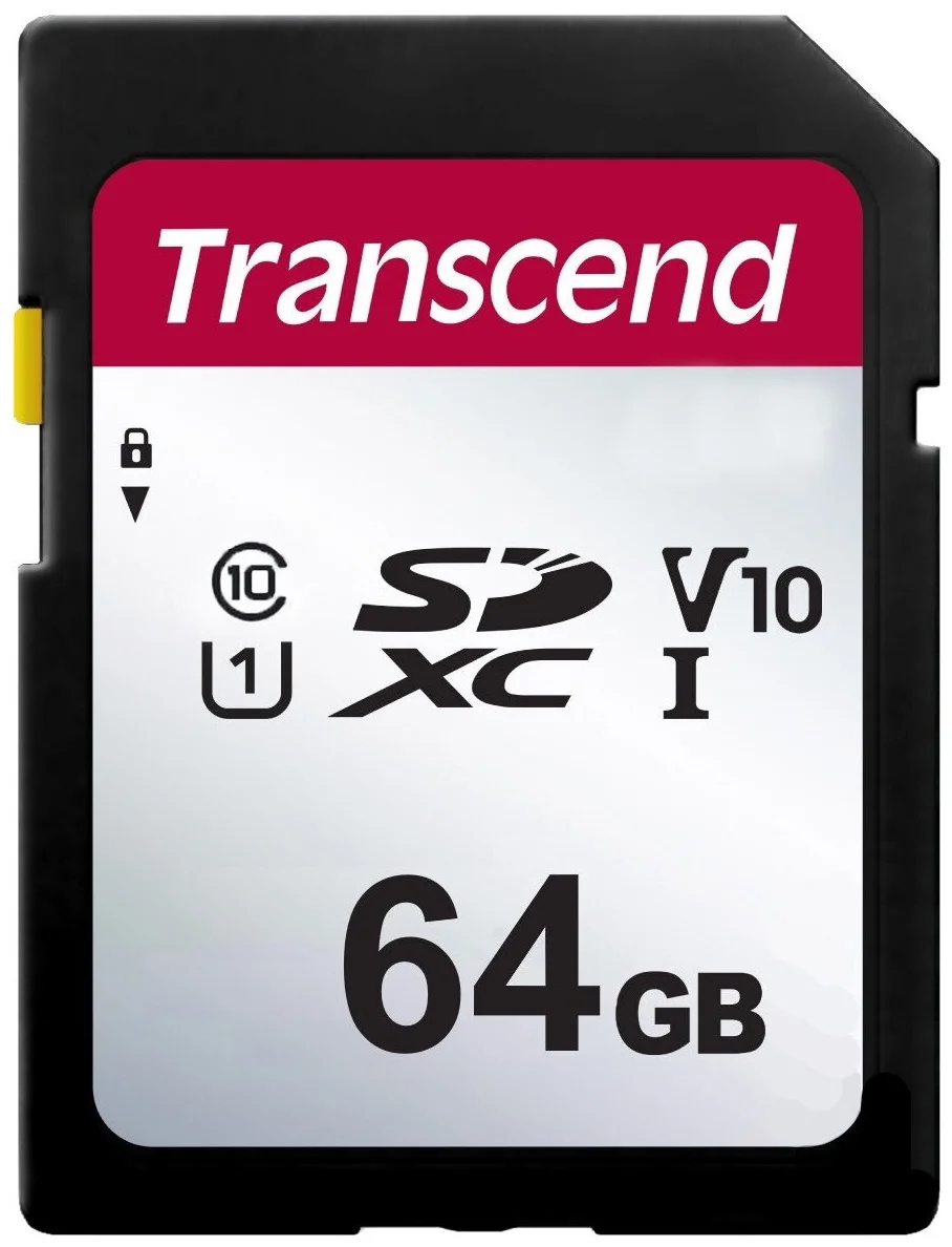 Флешка Transcend SecureDigital 64Gb (TS64GSDC300S)