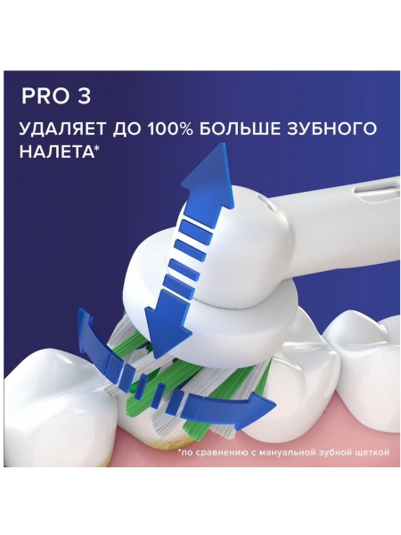 Зубная щетка электрическая Oral-B Pro 3/D505.513.3 CrossAction голубой