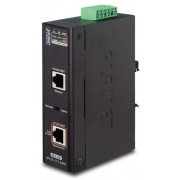 IP30, Industrial Single-Port 10/100/1000Mbps 802.3bt PoE++ Injector (60 Watts, Legacy mode support, PoE Usage LED, -40 to 75 C)
