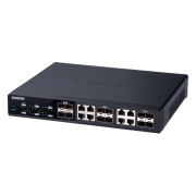 QNAP QSW-M1208-8C 10 Gbps managed switch with 12 SFP + ports, 8 of which are combined with RJ-45, throughput up to 240 Gbps, JumboFrame support.