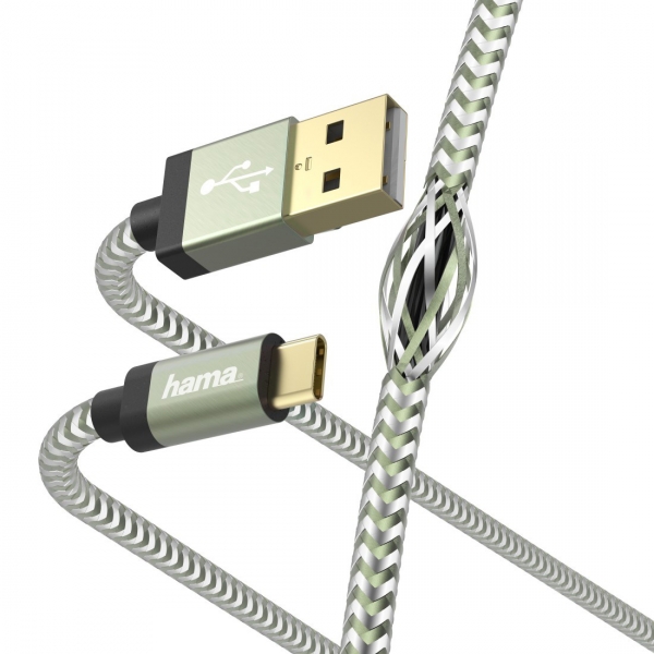 Кабель Hama 00187236 USB Type-C (m) USB 2.0 (m) 1.5м зеленый