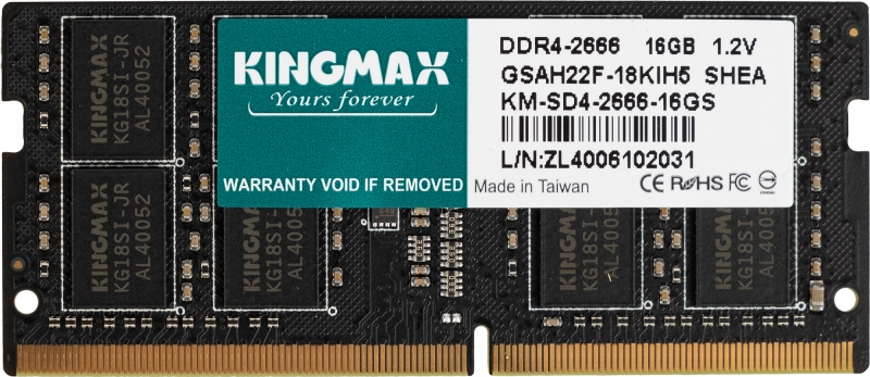 Память Kingmax DDR4 16Gb 2666MHz KM-SD4-2666-16GS (KM-SD4-2666-16GS)