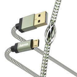 Кабель Hama 00187235 microUSB (m) USB 2.0 (m) 1.5м зеленый