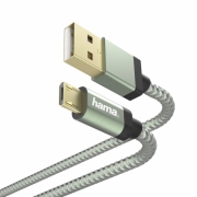 Кабель Hama 00187235 microUSB (m) USB 2.0 (m) 1.5м зеленый