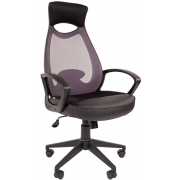 Офисное кресло Chairman    840 Россия черный пластик  TW-04 серый
