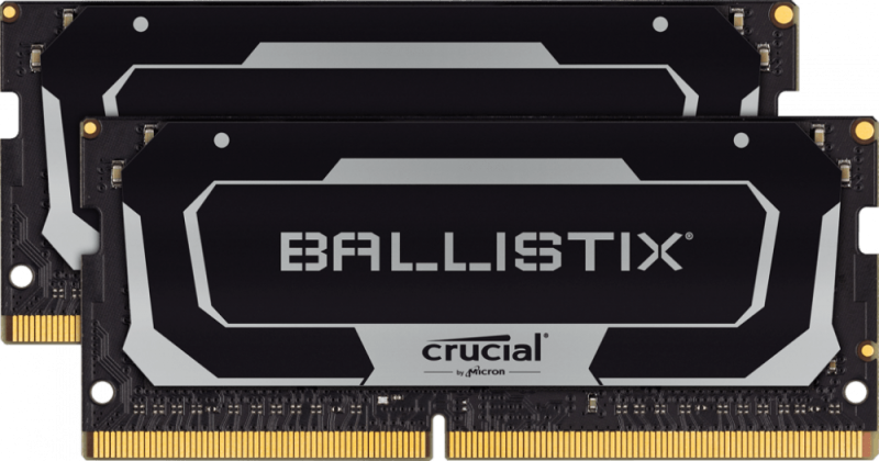 Crucial 32GB Kit (16GBx2) DDR4 3200MT/s CL16 Unbuffered SODIMM 260 pin Ballistix Black