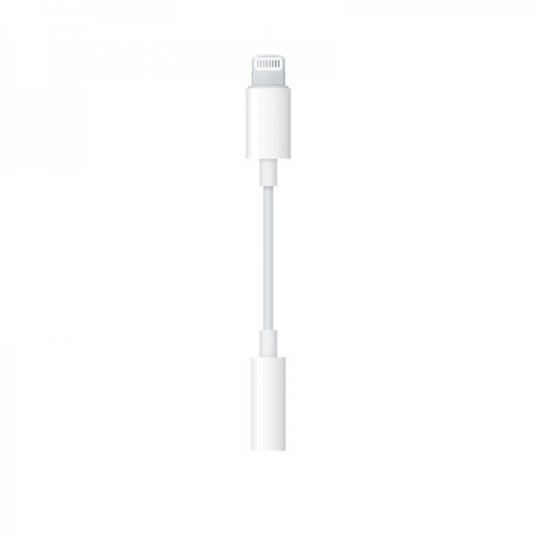 Переходник Apple MMX62ZM/A mini-Jack 3.5 (m) Lightning (m) белый