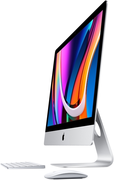 Apple 27-inch iMac Retina 5K (2020): 3.8GHz 8-core 10th-gen.Intel Core i7 (TB up to 5.0GHz), 8GB, 512GB SSD, Radeon Pro 5500XT - 8GB, 1Gb Eth, Magic Keyb., Magic Mouse 2, Silver