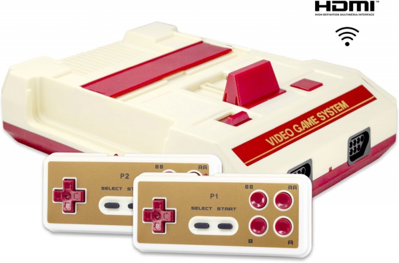 Игровая консоль Dendy Retro Genesis HD Wireless белый/красный в комплекте: 300 игр