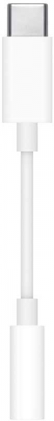 Переходник Apple MU7E2ZM/A mini-Jack 3.5 (m) USB Type-C (m) белый