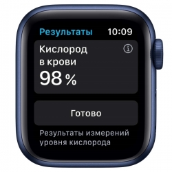 Смарт-часы Apple Watch Series 6, 44mm, синие (M00J3RU/A)