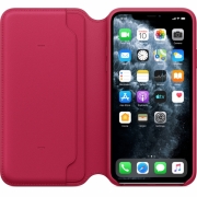 iPhone 11 Pro Max Leather Folio - Raspberry