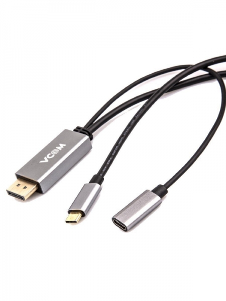 Кабель VCOM USB3.1 CM-DP 1.8M CU422MCPD-1.8M, черный 