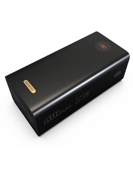 Мобильный аккумулятор Romoss PEA60 Li-Pol 60000mAh 3A+2A+1.5A+2.1A черный 3xUSB материал пластик
