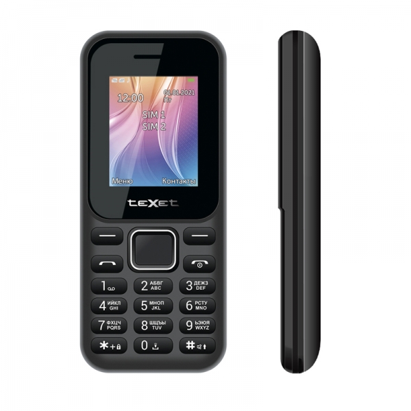 Мобильный телефон TEXET TM-123, черный