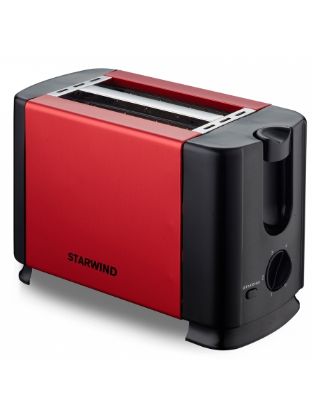 Тостер Starwind ST1102, красный/черный