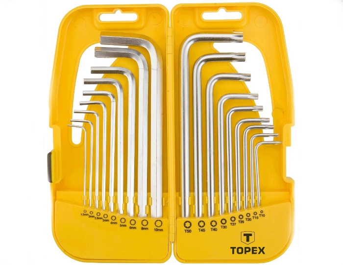 Ключи шестигранные и Torx набор 18 шт TOPEX 35D953