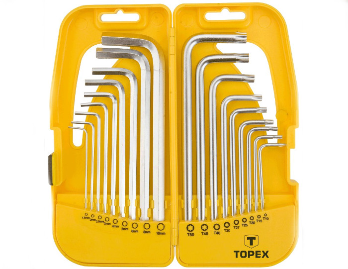 Ключи шестигранные и Torx набор 18 шт TOPEX 35D953