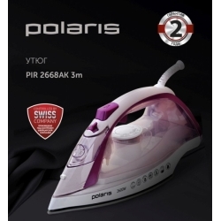 Утюг Polaris PIR 2668AK, белый/розовый