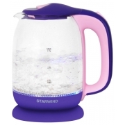 Чайник Starwind SKG1513 1.7л. 2200Вт, фиолетовый/розовый